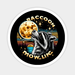 Raccoon Moon Howl Magnet